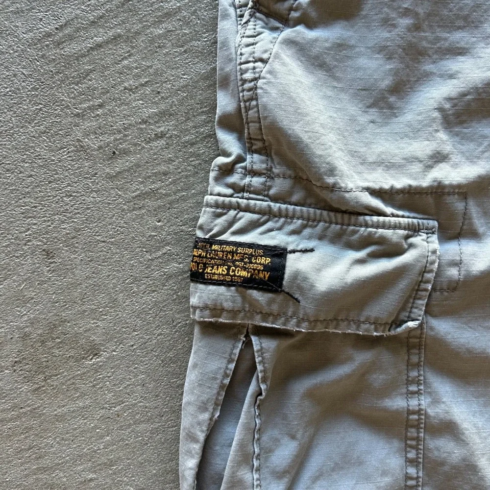 Vintage Polo Jeans Co Ralph Lauren Cargo Shorts Mens 31 Gray Military Gorpcore